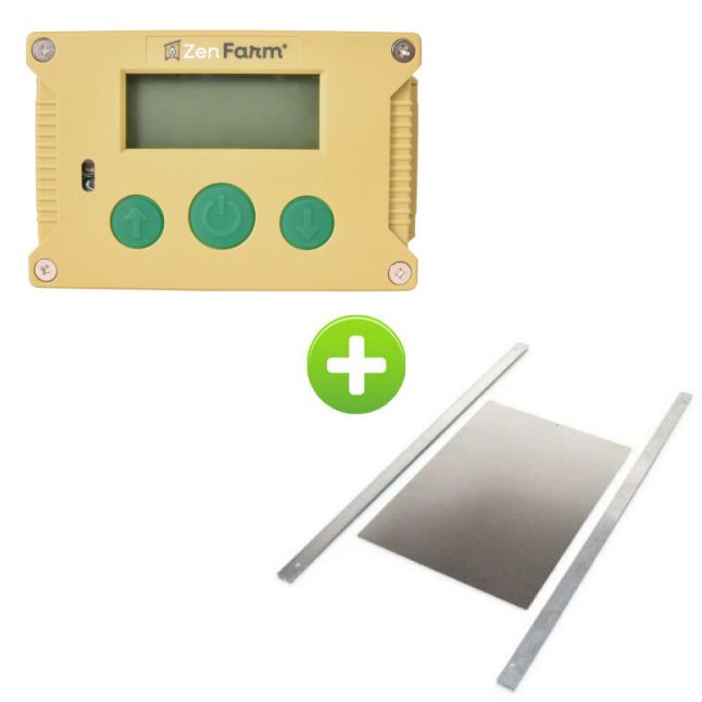 Portier automatique Zen Farm – Modèle autonome + trappe aluminium